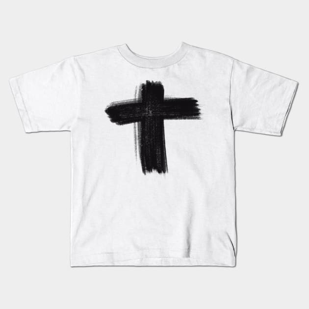 Ash Cross Kids T-Shirt by PorinArt